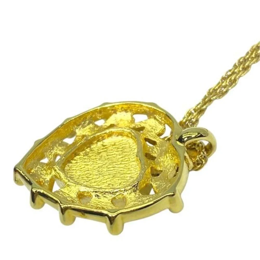 Christian Dior Necklace Pendant Vintage Accessories Small Accessories Heart GP - Picture 7 of 10